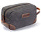 emissary Men's Toiletry Bag Leather and Canvas Travel Toiletry Bag Dopp Kit for Men Shaving Bag for Travel Accessories (Gray) emissary