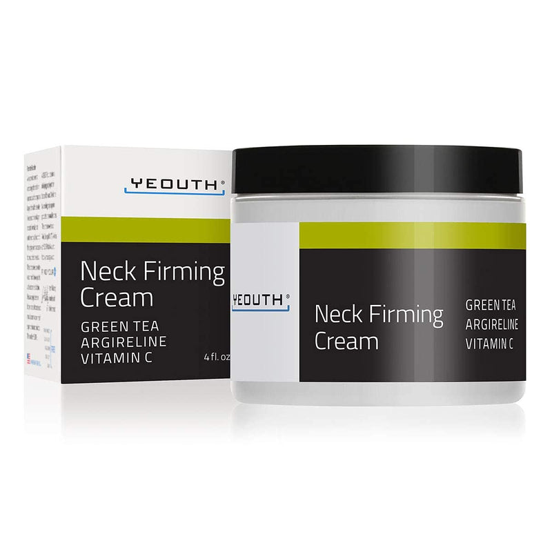 YEOUTH Neck Cream for Firming, Anti Aging Wrinkle Cream Moisturizer, Skin Tightening, Helps Double Chin, Turkey Neck Tightener, Repair Crepe Skin with Green Tea, Argireline, Vitamin C - 2oz (4oz) Yeouth