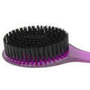 Iconikal Long-Handled Back Bath Brush Scrubber with Charcoal Infused Bristles, Clear and Purple, 2-Pack Iconikal
