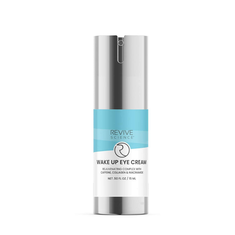 Revive Science Eye Cream - Under Eye Cream for Dark Circles and Puffiness with Collagen, Caffeine, Vitamin K, Niacinamide to Reduce Wrinkles, Fine Lines, Bags - Wake Up Anti Aging Eye Serum, 0.50 oz Revive Science