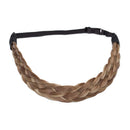 Braided Headband Hair Chunky Braided Headband Plaited Hair Band Wide Plaited Braids Elastic Stretch Braid Hairband Synthetic Hairpiece For Girls And Women (Medium-five strands braided, 12/24) S-noilite Store