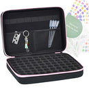Beschan Essential Oil Storage Case Travel Carrying Oil Holder 70 for 5 10 15 ml Bottles & Roller Bottles with Stickers and Bottle Opener PINK-13.2"Lx9.4"Wx3.7"H BES CHAN