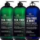 Botanic Hearth Tea Tree Shampoo & Conditioner Set (16 oz each) and Tea Tree & Mint Body Wash (16 oz) Bundle Botanic Hearth