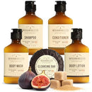 WOODBURY & CO Travel Size Shampoo Conditioner Body Wash Lotion & Soap (150 PK, 1.7 oz each), Guest Bathroom Essentials Toiletries Airbnb Bulk Mini Sets Hygiene Kits Paraben Free Air Bnb Toiletry Infinity Warehouse