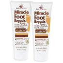 Miracle Foot Repair Cream | 8 Ounce Tube (2) | 60% Pure Aloe Vera Gel | Fast Relief for Dry, Cracked, Itchy Feet and Heels | Moisturizes | Softens | Restores Comfort | Stops Nasty Odor | Diabetic-Safe Miracle of Aloe