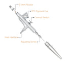 Airbrush Makeup Set Pinkiou Air Brush Kit for Face Paint with Mini Compressor 0.4mm Needle and Nozzle Nail Body Paint SP16 (RED) Infinity Warehouse