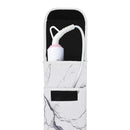 Bluecell Heat Resistant Neoprene Curling Iron Holder Cover Bag Flat Iron Curling Wand Travel Case Pouch 15 x 5 Inches,White Marble Pattern Bluecell World