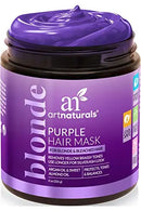 artnaturals Purple Hair Mask for Blonde, Silver & Platinum Hair - Removes Yellow Brassy Color, Repairs Dry & Bleached Hair - Deep Conditioning Treatment Hair Moisturizer - Sulfate Free (8 Oz/226g) Artnaturals