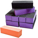 Karlash 10 Pcs Purple Black Nail Buffer Sanding Block Polisher Buffing File Nail Art Manicure Pedicure File (Purple) Karlash