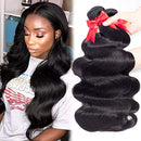 Hermosa Brazilian Body Wave Hair 3 Bundles with Lace Closure 100% Human Hair Weave Bundles with Closure 16 18 20+14"closure Hermosa Store