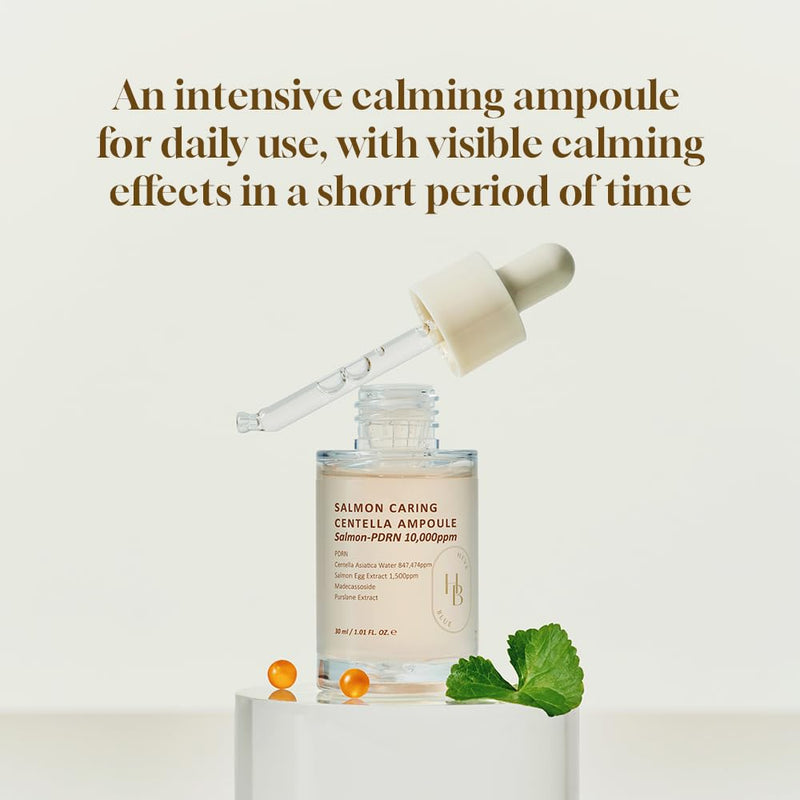 Salmon Caring Centella Ampoule - Salmon PDRN, Salmon Egg Extract, Centella, Madecassoside, Calming, Soothing, Restore and Rejuvenate, Sensitive Skin, Korean Skincare Infinity Warehouse