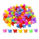 WEFOO 100 Pack Butterfly Hair Clips for Girls and Women, Beautiful Bulk Small Mini Butterfly Hair Clips, Assorted Color WEFOO