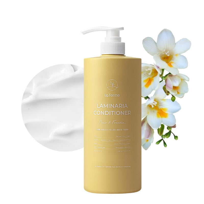 laferme Laminaria Conditioner with Organic Ingredient, Damaged Hair Care Korean Conditioner, Hydrating & Smoothing, Anti-Frizz, Sulfate & Paraben Free, for Women & Men, 33.81 Fl Oz, Pine & Eucalyptus Infinity Warehouse