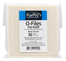 ForPro Professional Collection O-Files Replaceable File System Refills, White, 240 Grit, Manicure Nail File Refills, 3.9” L x .6“ W, 50-Count ForPro Professional Collection