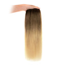12" Clip in Hair Extensions Remy Human Hair for Women - Silky Straight Balayage Hair Extensions Human Hair 50grams 4pieces Light Brown to Natural Blonde