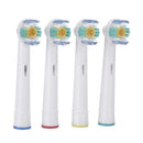 Replacement Brush Heads Compatible with Oral-B-Braun– Floss Action - Pack of 4 Generic Electric Toothbrush Replacement Heads GRANDIOSI