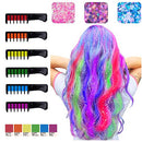Hair Chalks for Girls, 6 Bright Temporary Washable Hair Color Combs with 3 Glitter, Hair Chalk Dyeing for Birthday Cosplay Halloween Party, Non-Toxic, Safe for Kids & Teens Byhoo