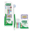 GUM - 124KK Orthodontic Kit - Orthodontic Toothbrush, 3 Proxabrush Sizes, EasyThread Floss, and Mint Ortho Wax GUM