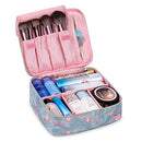 Travel Makeup Bag Large Cosmetic Bag Makeup Case Organizer for Women and Girls (Flamingo) Narwey