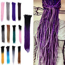 20" Dreadlock Extension Ombre For Hip-Hop Synthetic Heat Resistant Faux Locs Dread Reggae Extension Twist Braiding Faux Locs Crochet For Man Women (10strands/2packs,blue purple) S-noilite Store