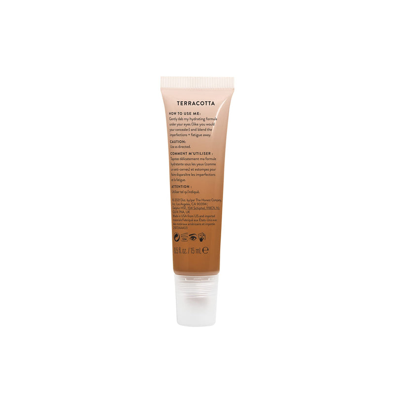 Honest Beauty Honestly Bright Eyes Tinted Eye Cream, Terracotta with Hyaluronic Acid + Squalene | EWG Certified + Dermatologist Tested & Vegan + Cruelty Free | 0.5 fl. oz. Honest Beauty