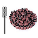 MelodySusie 100 Pcs Nail Drill Bits Sanding Bands for Nail Drill 120 Medium Grit Nail File Sanding Bands for Acrylic Nails Gel Manicures and Pedicure MelodySusie