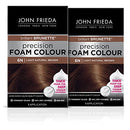 John Frieda Precision Foam Hair Color, Light Natural Brown 6N, Full-coverage Hair Color Kit, with Thick Foam for Deep Color Saturation (Pack of 2) John Frieda