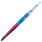 Pana (Size # 10) New Acrylic White~Swirl~Blue Handle USA 100% Pure Kolinsky Hair Acrylic Nail Brush (Pink Ferrule Round Shaped Style) PANA