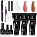 Beetles Poly Nail Gel Extension Gel Kit for Builder Gel Nail Gel Nail Art Design Nail Extension Gel Nail Salon All-in-One French Kit Easy DIY at Home beetles Gel Polish