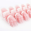 Yokilly 120 Pieces Natural French Fake Nails,Acrylic False Nails Kit Including 12 Different Size Short Press on False Nails,Pink White Nails Tips Sets with Nail Glue Stickers,Files and Stick (120 Pcs) Yokilly