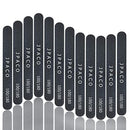 Nail Files 100 180 Grit for Gel Acrylic Poly Extension Nails Double Sided Coarse Black Washable Professional Set Manicure Tools (12 PACK) by JPACO JPACO