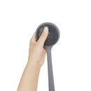 DNC Silicone Back Scrubber for Shower Bath Body Brush with Long Handle, BPA-Free, Hypoallergenic, Eco-Friendly (Gray) DNC