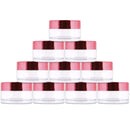 Beauticom 20g/20ml USA Acrylic Round Clear Jars with Lids for Lip Balms, Creams, Make Up, Cosmetics, Samples, Ointments and other Beauty Products (48 Pieces, Rose Gold Lid (Flat Top)) Beauticom