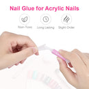 Coffin Nail Tips, IKOCO 500Pcs Clear Nail Tips Ballerina False Nails Half Cover Coffin Fake Nail Tips for Acrylic Nails with Glue Files and Buffers Clipper Brush for Beginners IKOCO