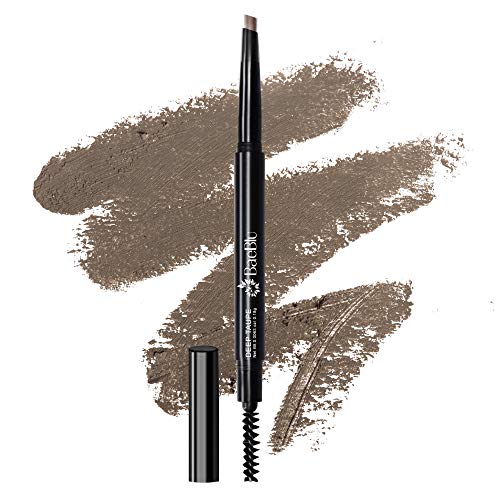 BaeBlu Cruelty Free Retractable Eyebrow Crayon, Vegan Non-Toxic Long Wear Brow Definer With Brush, Deep Taupe Pen BaeBlu