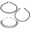 3PCS Metal Hairbands, Black Fashion Spring Headband for Men & Women,Unisex Elastic Sports Wide Hair Band Hoop Clips Accessories Etercycle