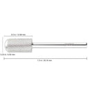 USA Pana 3/32" Safety Nail Carbide - Smooth Round Top Large Barrel Head for Electric Dremel Drill Machine - Grit Size: (4XC, 3XC, 2XC, XC, C, M, F, XF) (Fine (F) SILVER) PANA