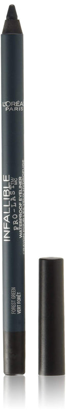 L'Oreal Paris Makeup Infallible Pro-Last Pencil Eyeliner, Waterproof and Smudge-Resistant, Glides on Easily to Create any Look, Forest Green, 0.042 oz. L'Oreal Paris
