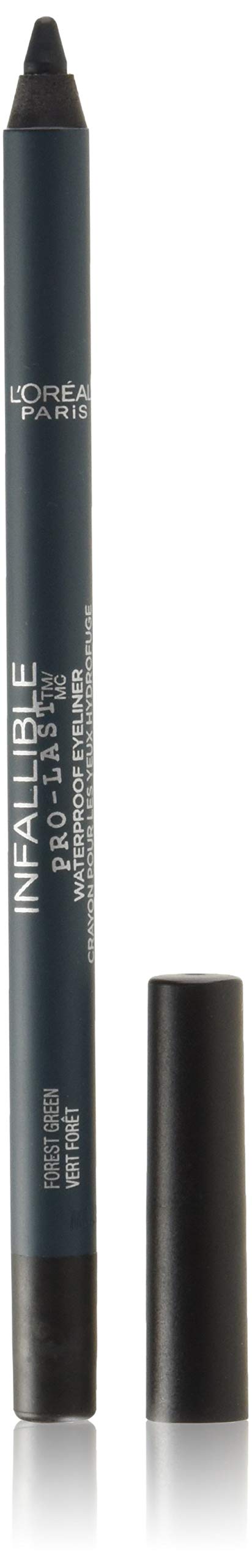 L'Oreal Paris Makeup Infallible Pro-Last Pencil Eyeliner, Waterproof and Smudge-Resistant, Glides on Easily to Create any Look, Forest Green, 0.042 oz. L'Oreal Paris