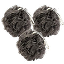 MainBasics Charcoal-Infused Bath Shower Loofah Sponge Pouf Body Scrubber Exfoliator (Set of 3) MainBasics