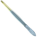 Camila Solingen CS30 3.5 Inches Gold Tipped, Surgical Grade, German Stainless Steel Tweezers (Claw) - Flawless Eyebrow and Facial Hair Shaping and Removal for Men/Women CAMILA SOLINGEN