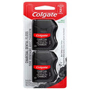 Colgate Charcoal Waxed Dental Floss, Non-Toxic and Non-Teflon, Mint - 2 Pack Colgate