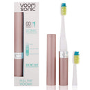 Voom Sonic Go 1 Series Battery-Operated Electric Toothbrush, Dentist Recommended, Portable Oral Care, 2 Minute Timer, Light Weight Design, Soft Dupont Nylon Bristles, Metallic Rose (VM-20700) Voom Sonic