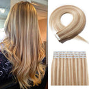 100% Remy Tape In Hair Extensions Real Human Hair Double Side Tape Seamless Skin Weft Invisible Hair Extensions Hightlight Balayage Natural Silk Straight(14'',40g/20pcs,