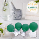 4 Pieces Facial Cupping Set - Vacuum Suction Cups, Silicone Cupping Therapy Set, Works for Fine Lines and Wrinkles, Anti-Aging, Muscle Relaxation, for Eyes Face and Body Vinban