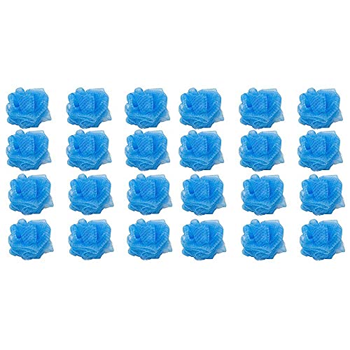Loofah Lord 24 Blue Bath or Shower Sponge Loofahs Pouf Mesh Wholesale Bulk Lot LOOFAH LORD