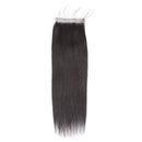 ALLRUN Brazilian Straight Virgin Hair 3 Bundles with Closure Free Part 4×4 Lace Closure with Bundles 100% Virgin Human Hair Extensions (12 14 16+10 Free Part) ALLRUN Store