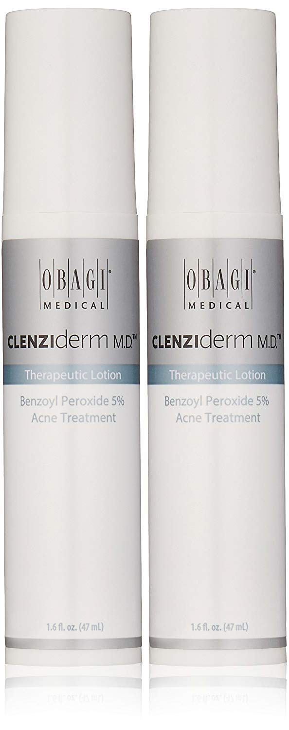 Obagi Medical CLENZIderm M.D. Therapeutic Lotion Benzoyl Peroxide 5% Acne Treatment, 1.6 Fl Oz Pack of 2 martinandmark.com