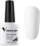 VENALISA Gel Nail Polish-Pure White Color Soak Off UV LED Nail Gel Polish Nail Art Starter Manicure Salon DIY at Home V VENALISA Store