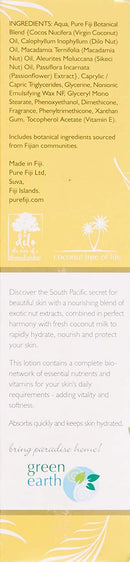 Pure Fiji Hydrating Body Lotion - Moisturizing Organic Body Lotion- Natural Coconut Lotion Travel Size Coconut- Vitamin E , Pineapple, 3oz Pure Fiji